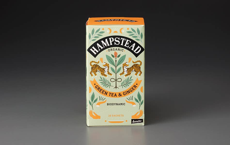 Organic Green Tea & Ginger (20 Teabags) | Hampstead Tea