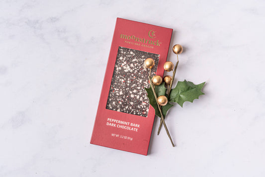 Peppermint Bark Dark Chocolate Bar | Moonstruck Chocolate Co.