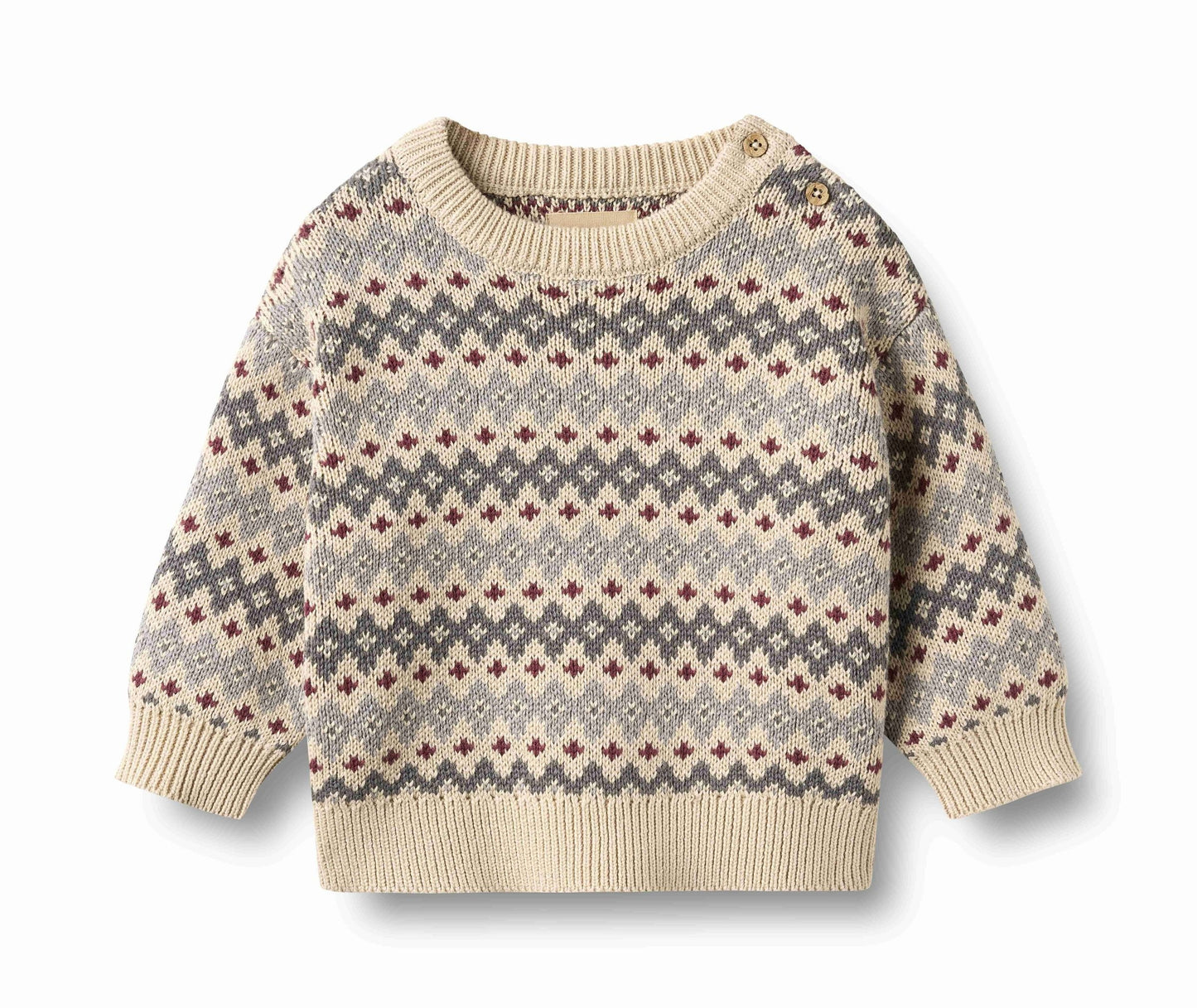 Harlow Flint Jacquard Pullover | Wheat