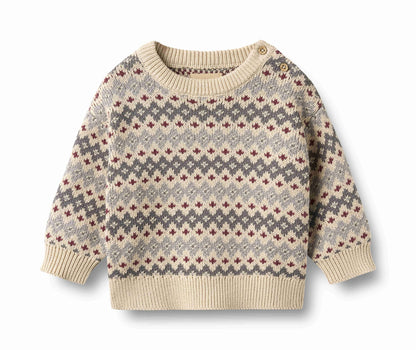 Harlow Flint Jacquard Pullover | Wheat