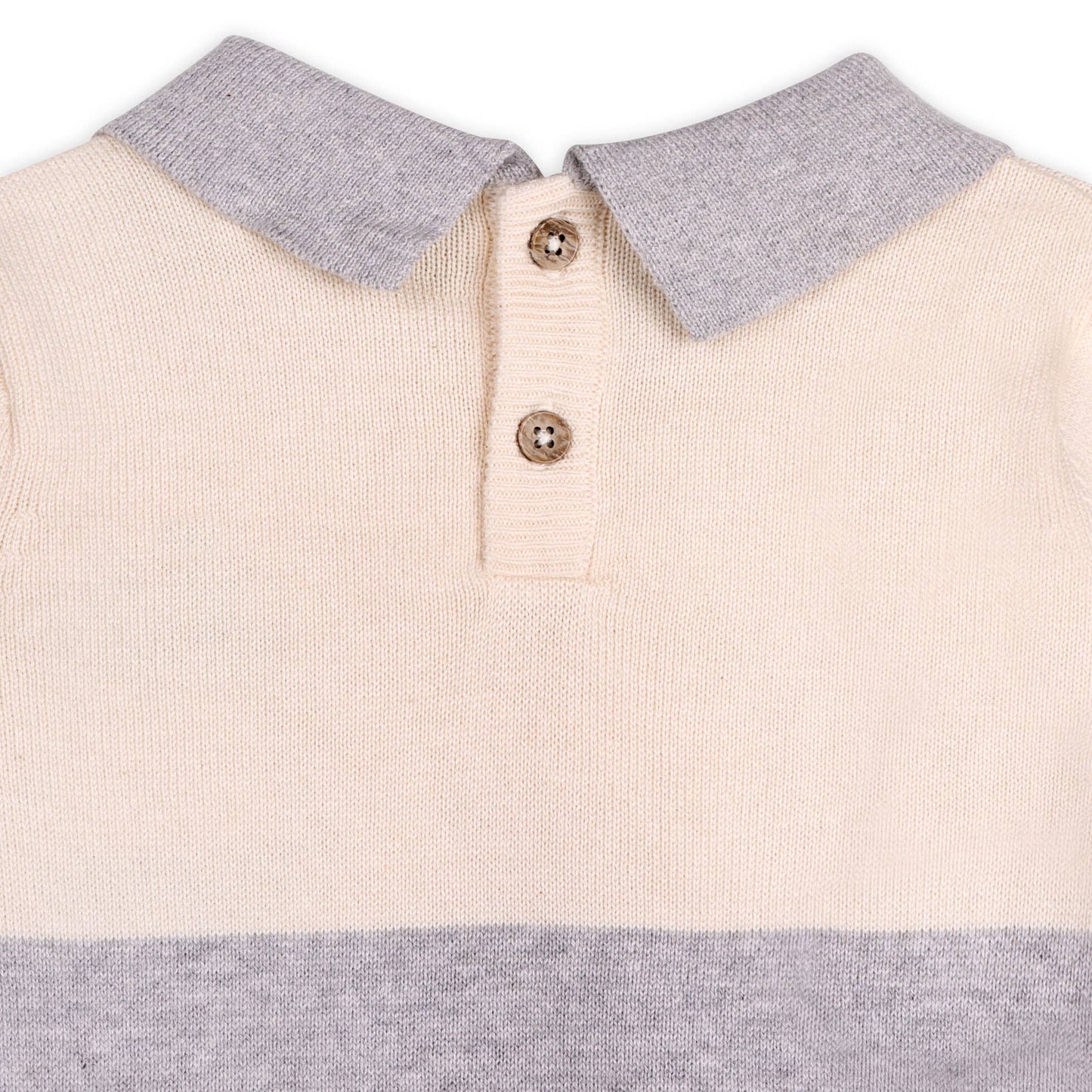 Cuddly Bear Applique Sweater Collared Pullover | Viverano Organics