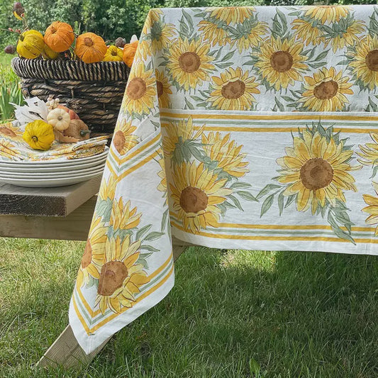 Sunflowers Tablecloth | Mahogany