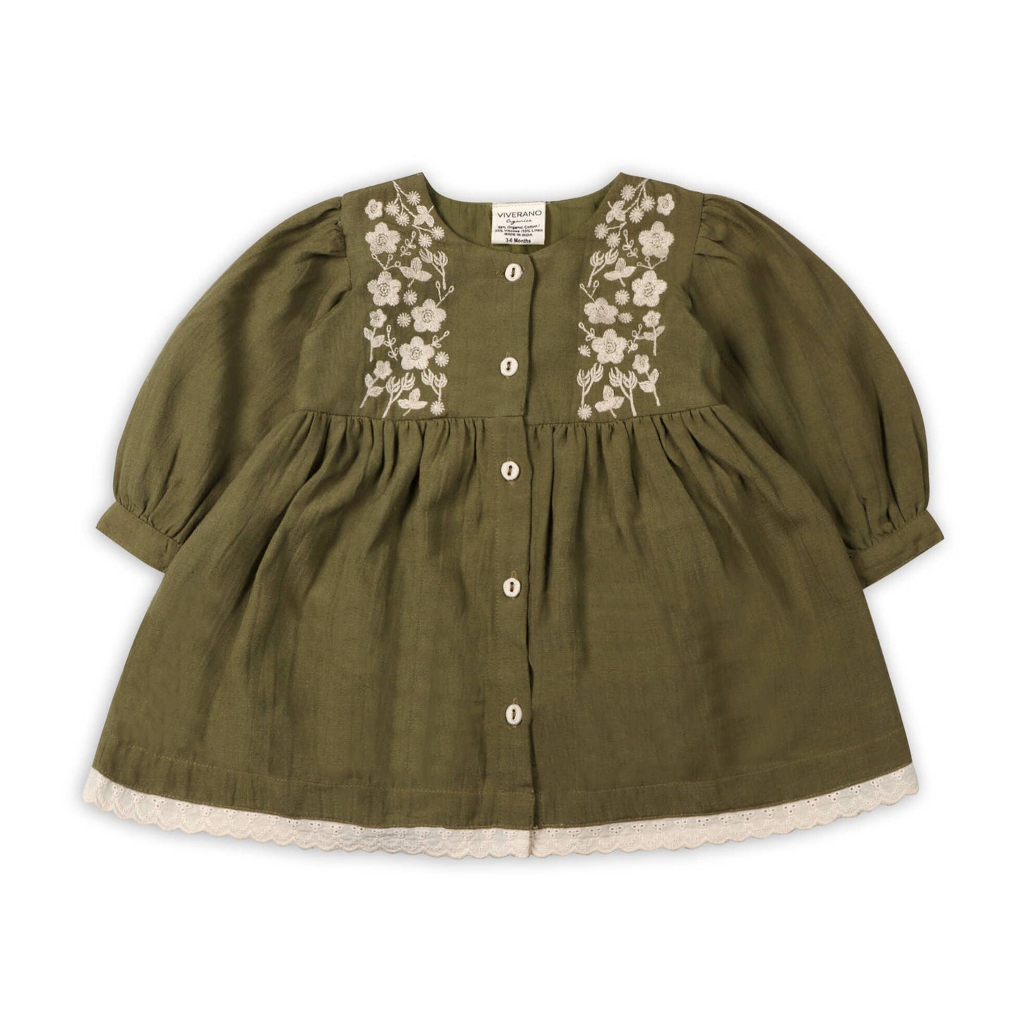 Hazel Embroidered Dress & Bloomer Set | Viverano Organics