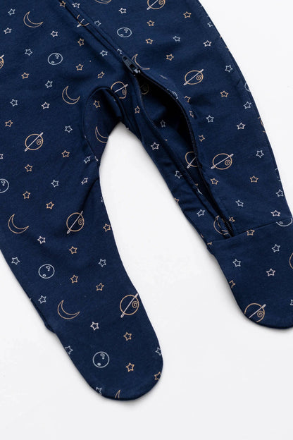 Navy Outerspace Romper | Monica + Andy