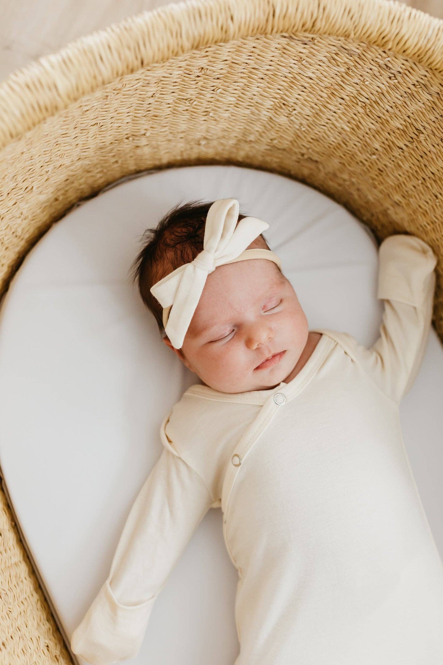 Yuma Newborn Knotted Gown | Copper Pearl