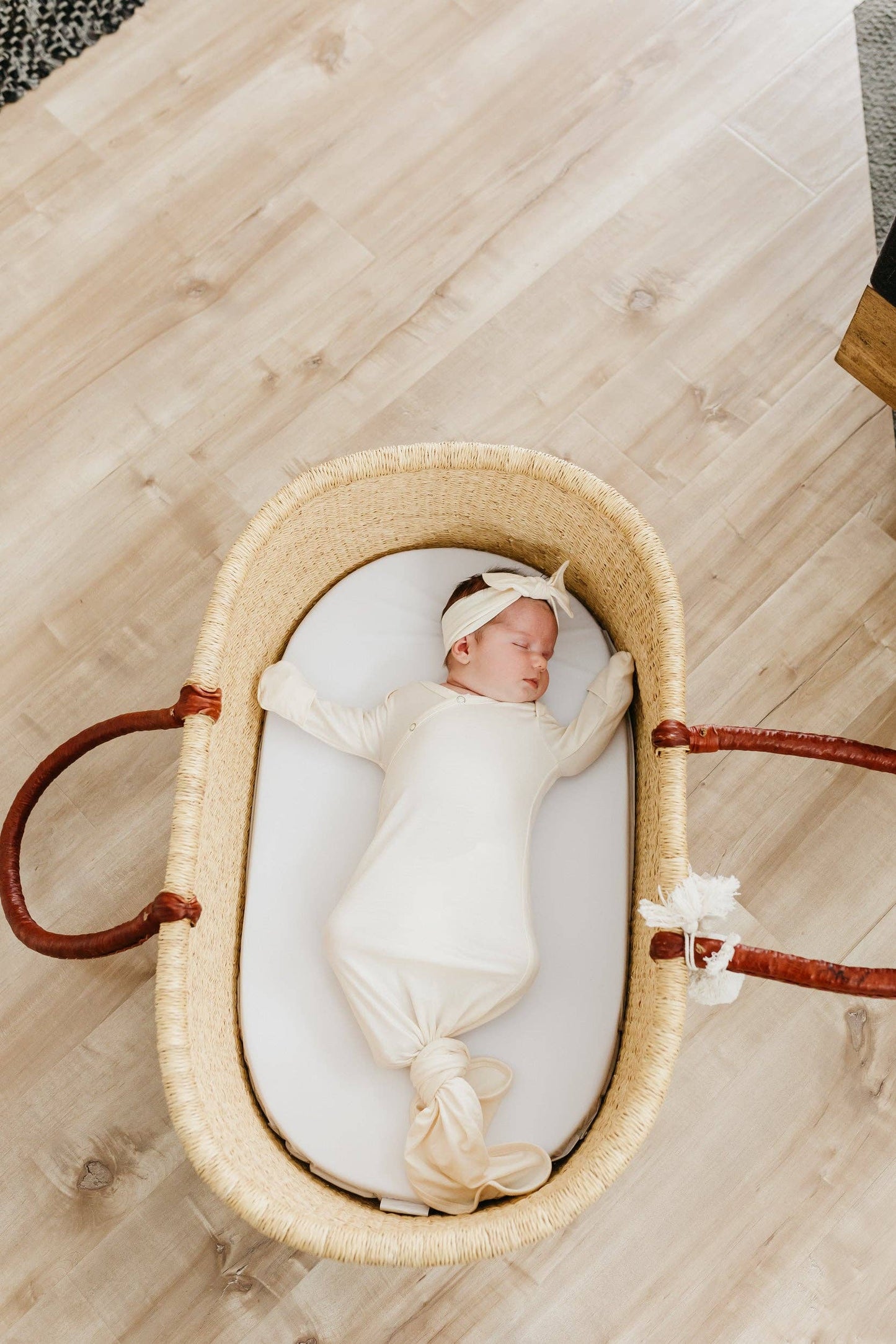 Yuma Newborn Knotted Gown | Copper Pearl