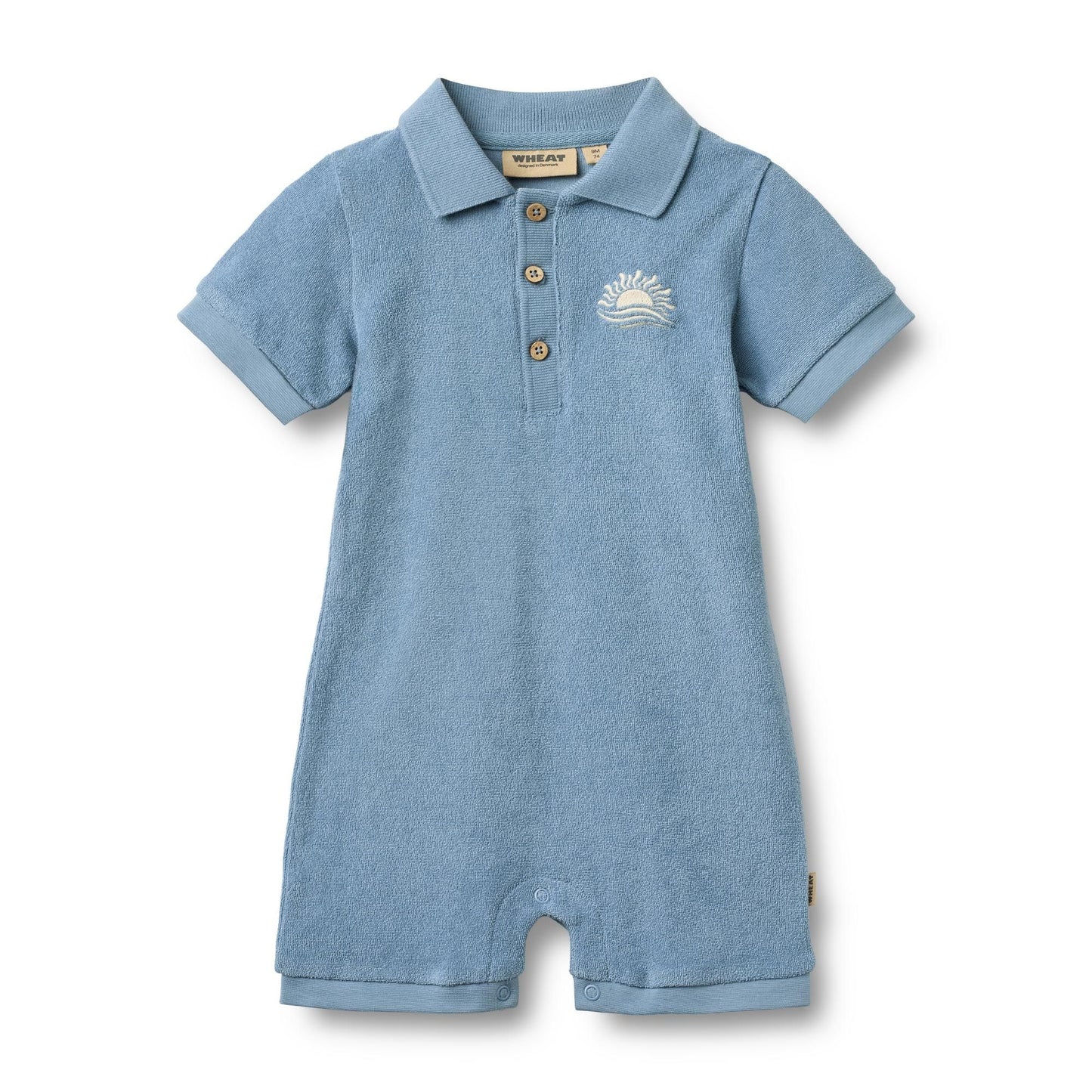 Faded Denim Sully Playsuit | Wheat