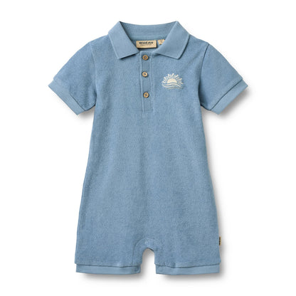 Faded Denim Sully Playsuit | Wheat