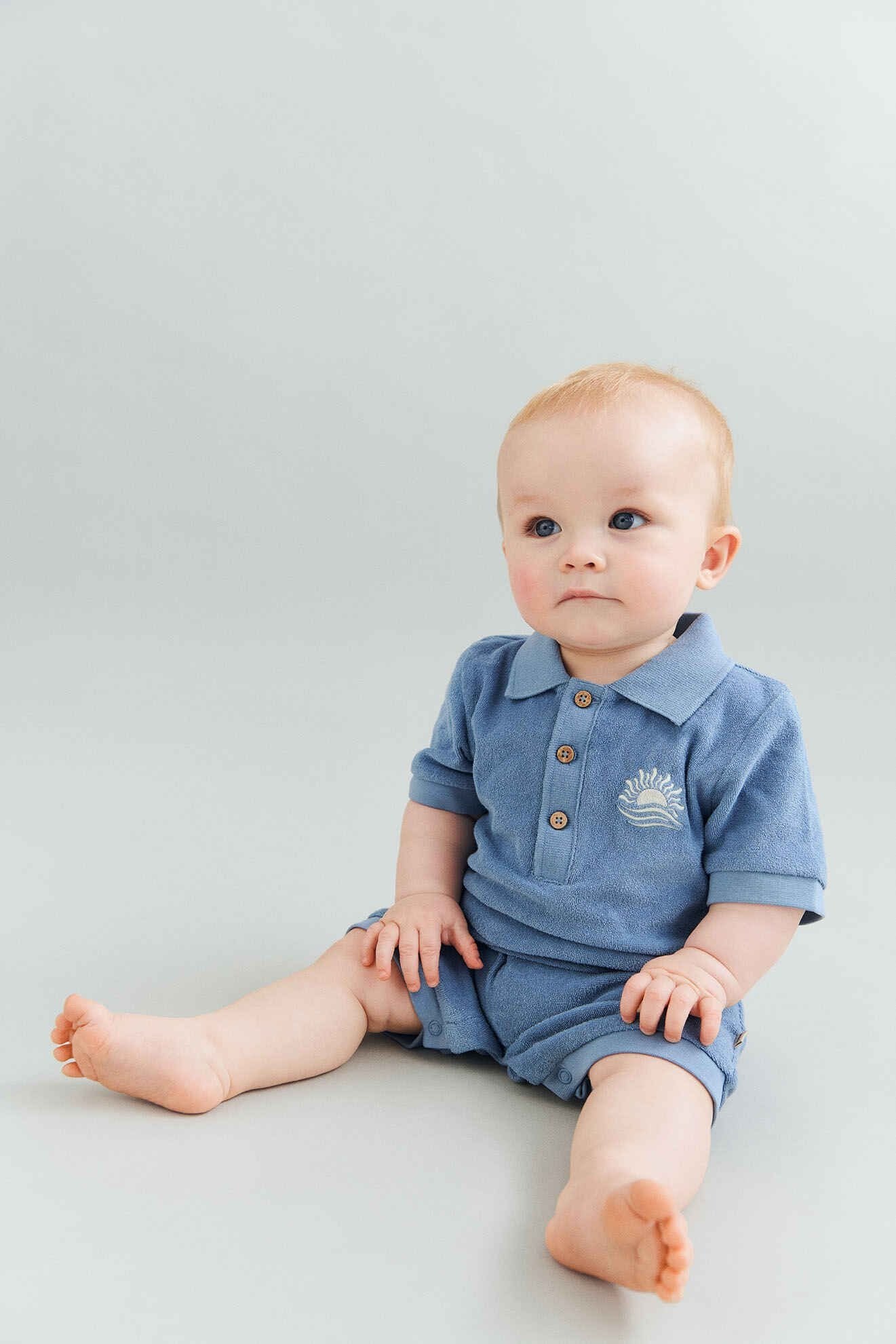 Faded Denim Sully Playsuit | Wheat