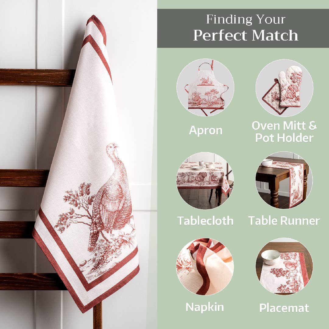 Brown Holy Jouy Towels (Set of 3) | Maison d'Hermine