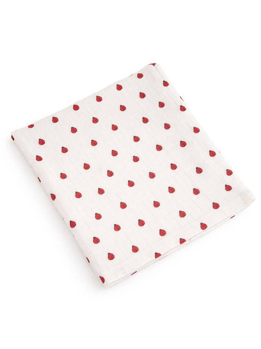 Ladybug Organic Pointelle Swaddle | Siix Collection