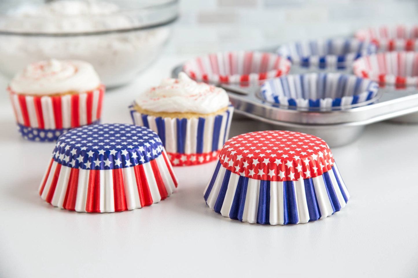 Stars & Stripes Cupcake Liners | Fox Run Brands
