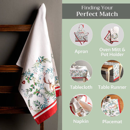 Holly Time Towels (Set of 3) | Maison d'Hermine