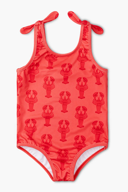 Lobster Tales Tie Swimsuit One-Piece | Monica & Andy