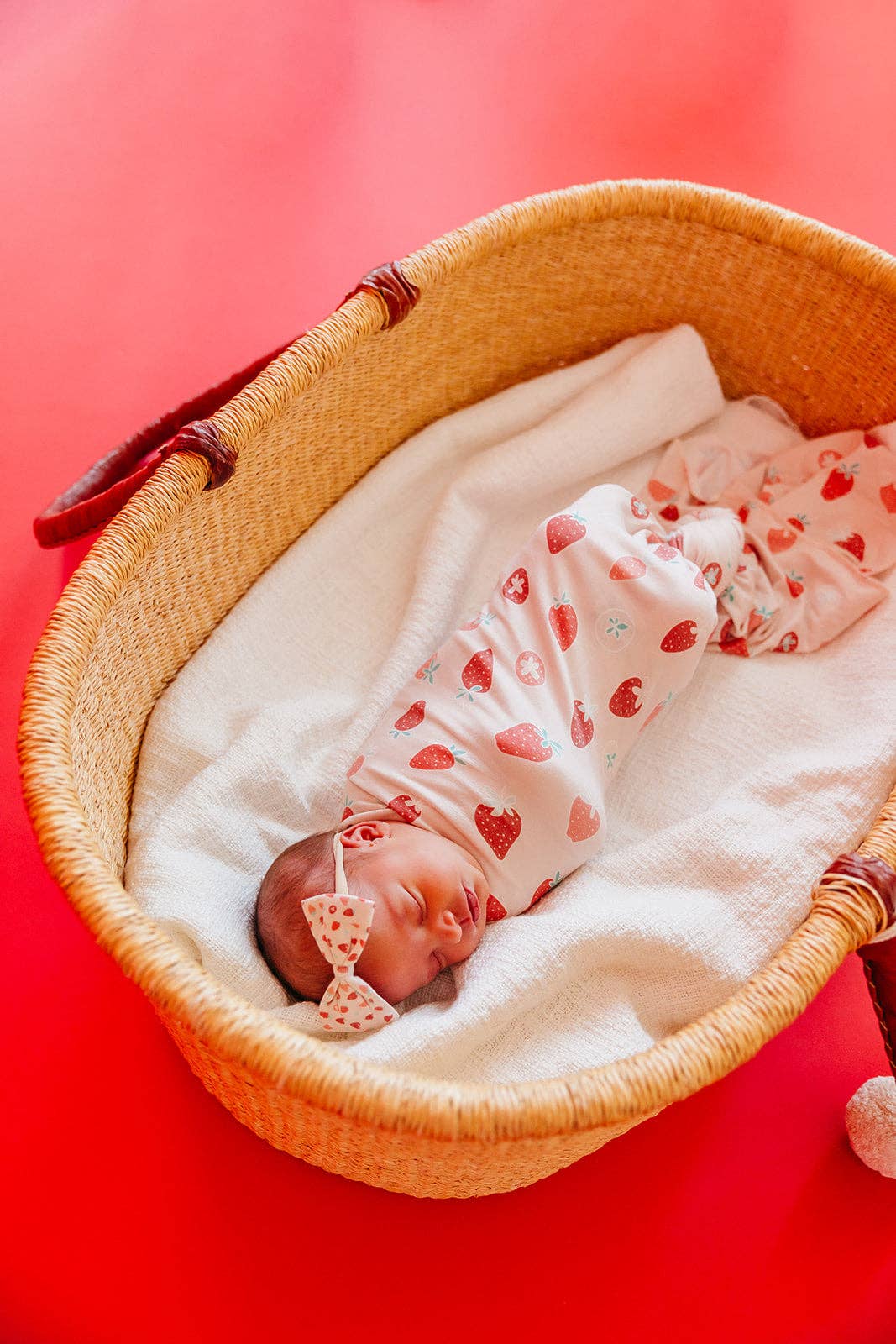 Strawberry Bowtie Baby Bow | Copper Pearl