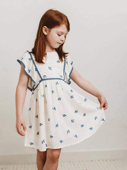 Bluebirds Flutter Dress | City Mouse