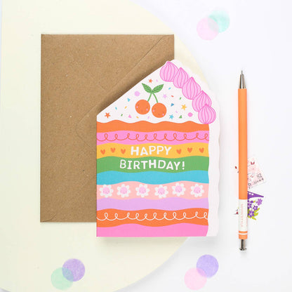 Cake Die Cut Birthday Card | Mifkins