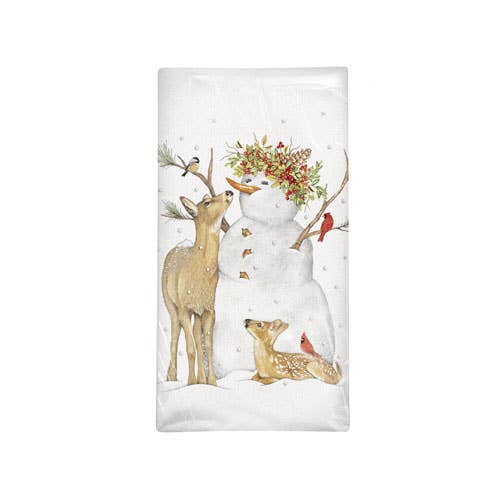 Snowman Deer Towel | Mary Lake-Thompson