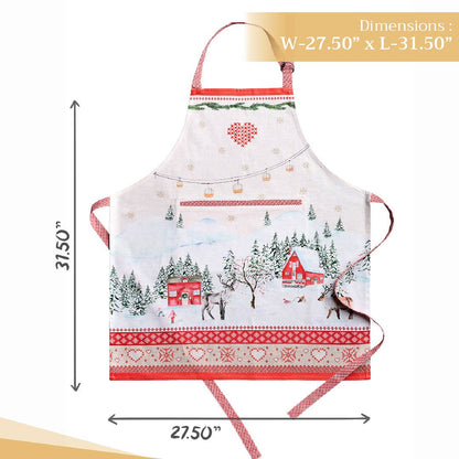 Rural Christmas Cotton Apron | Maison d'Hermine
