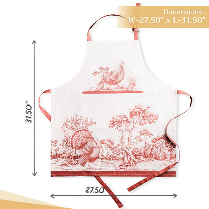 Holy Jouy - Brown Cotton Apron | Maison d'Hermine