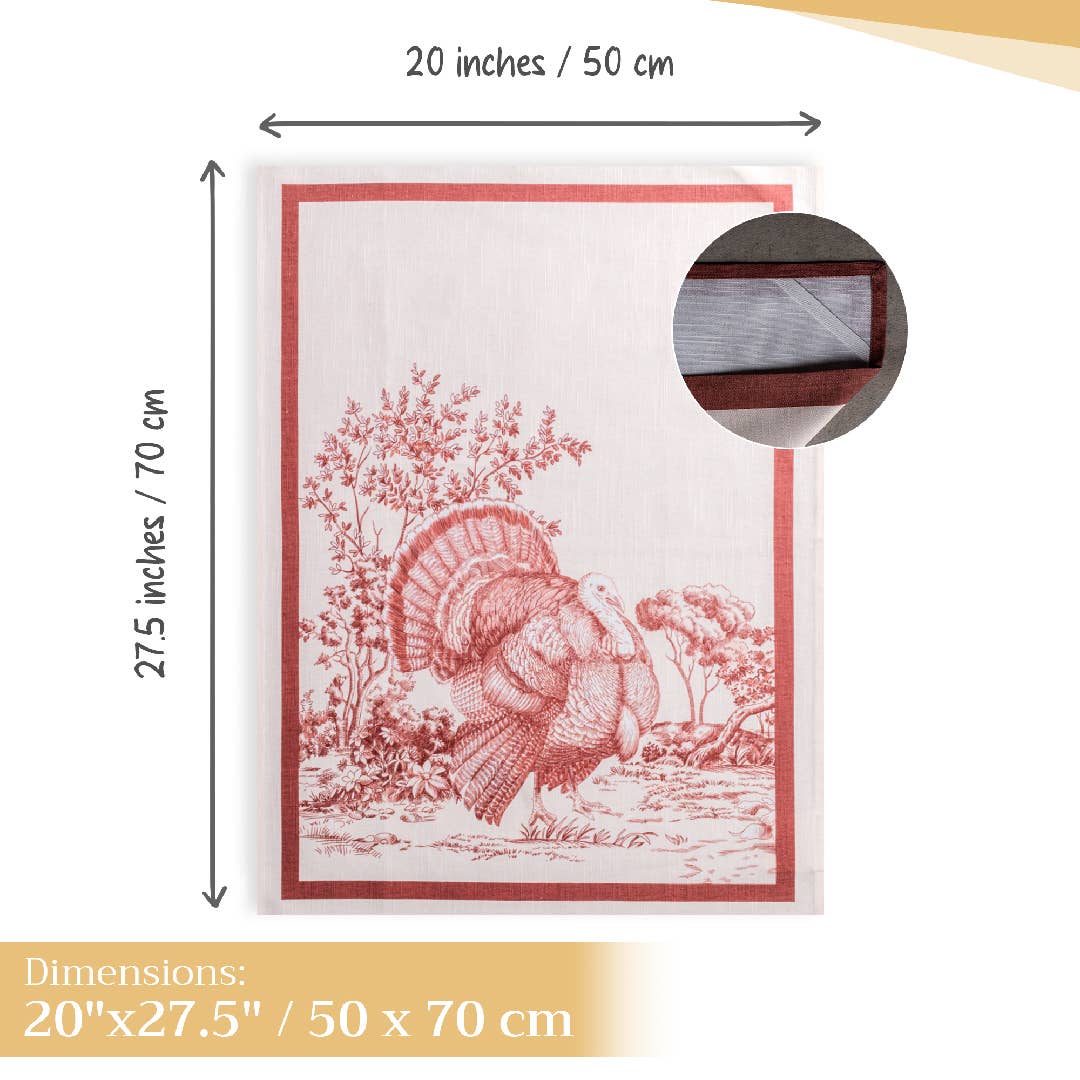 Brown Holy Jouy Towels (Set of 3) | Maison d'Hermine