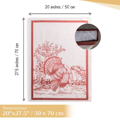 Brown Holy Jouy Towels (Set of 3) | Maison d'Hermine