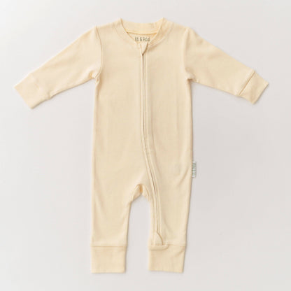 Sunny Yellow Cotton Romper | Kit & Petal