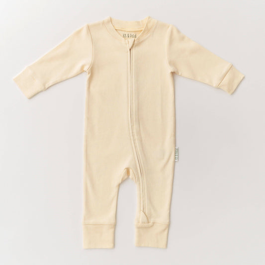 Sunny Yellow Cotton Romper | Kit & Petal