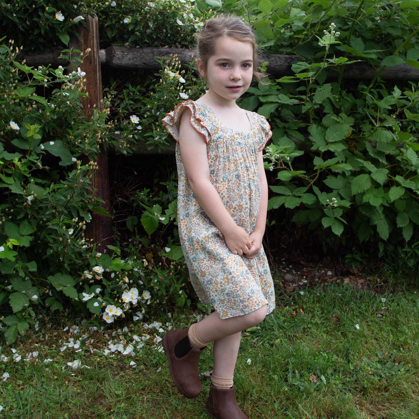 Everly Dress - Cottonfield Floral | Beet World