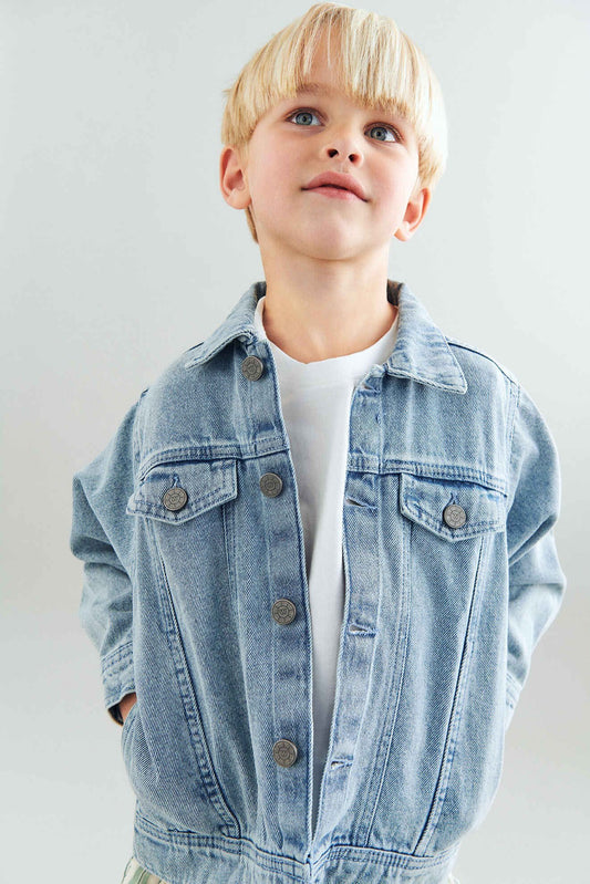 Light Blue Bowie Denim Jacket | Wheat