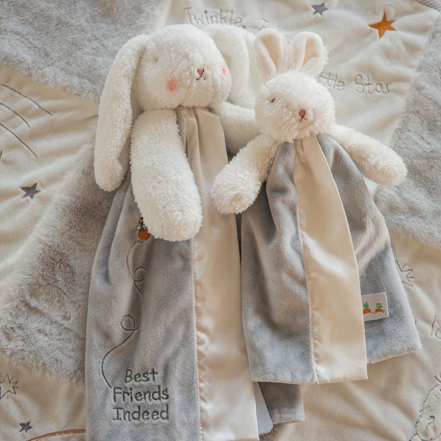 Grey Bloom Bunny Buddy Blanket | Bunnies By The Bay