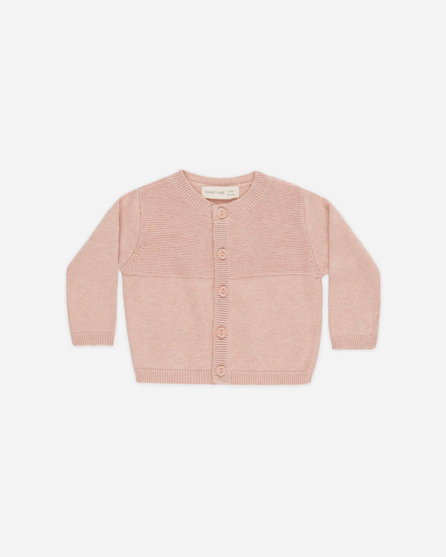 Knit Cardigan - Heathered Rose | Quincy Mae