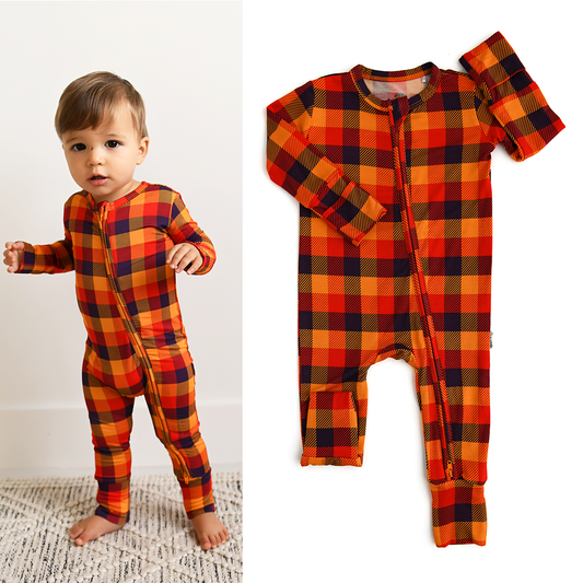 Cedar Zip Bamboo Romper | Gigi & Max