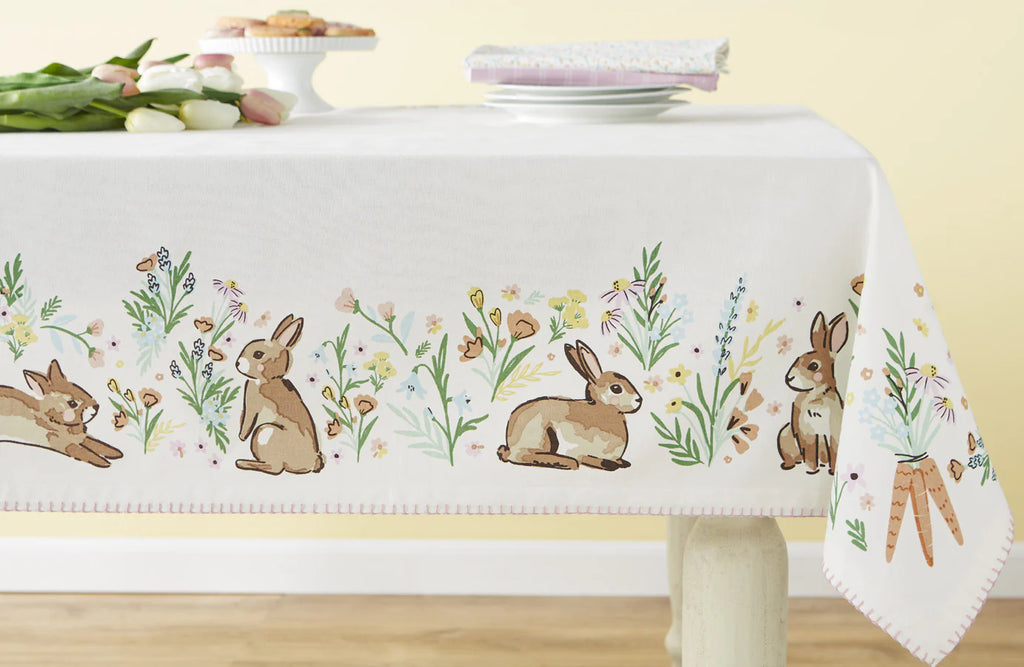 Spring Bunny Hop Tablecloth (60"x84") | Design Imports