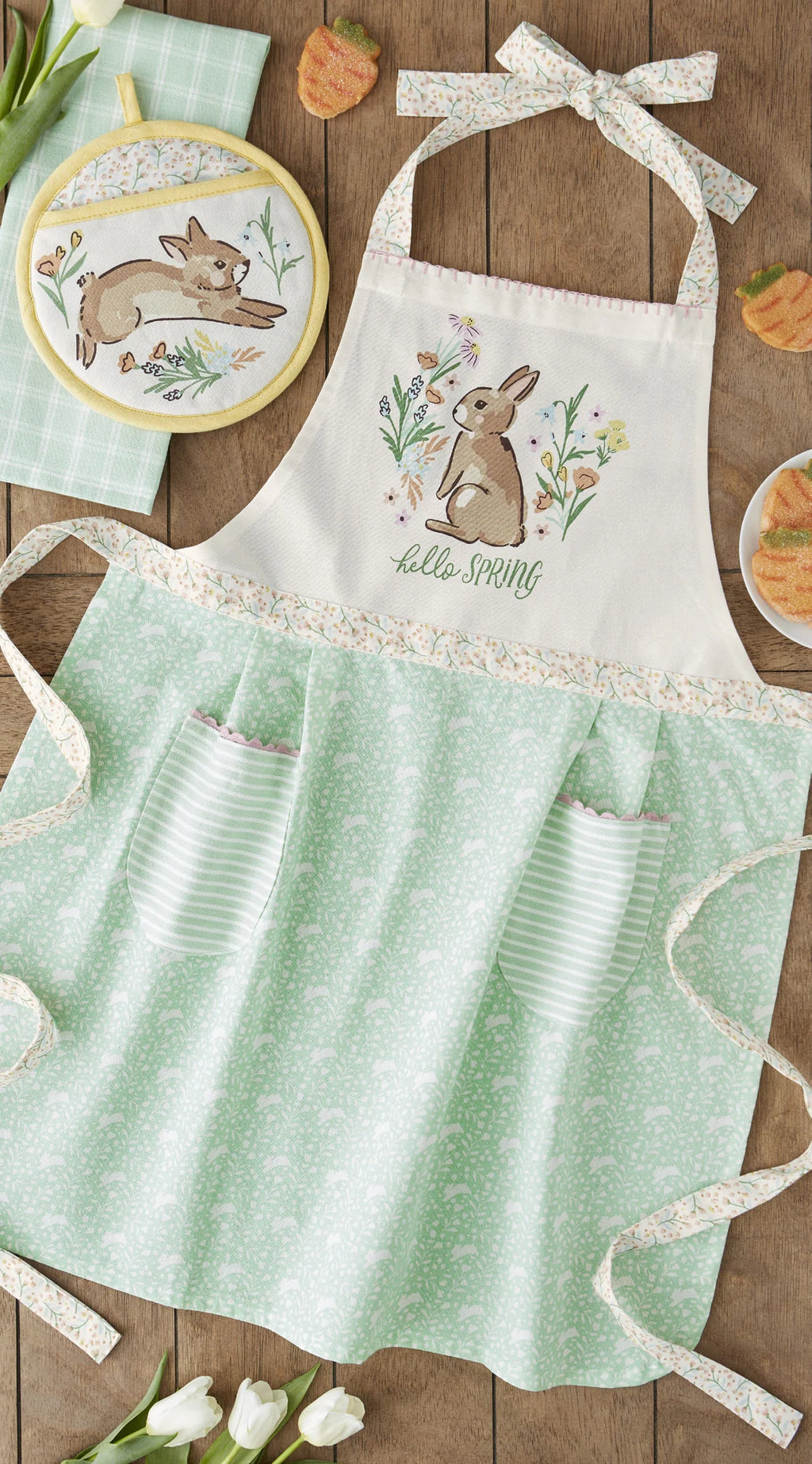 Hello Spring Bunny Apron | Design Imports