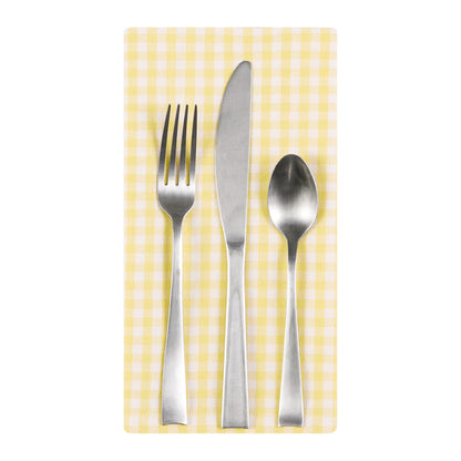 Sundress Yellow Gingham Cotton Napkins Set/4 | Design Imports