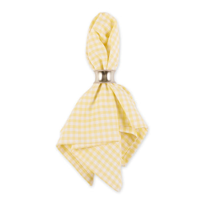 Sundress Yellow Gingham Cotton Napkins Set/4 | Design Imports