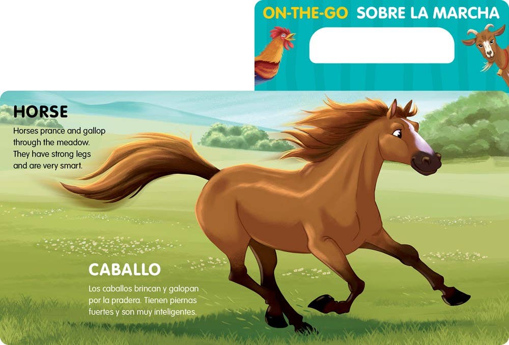 On-the-Go Farm Animals Bilingual Spanish | Gibbs Smith