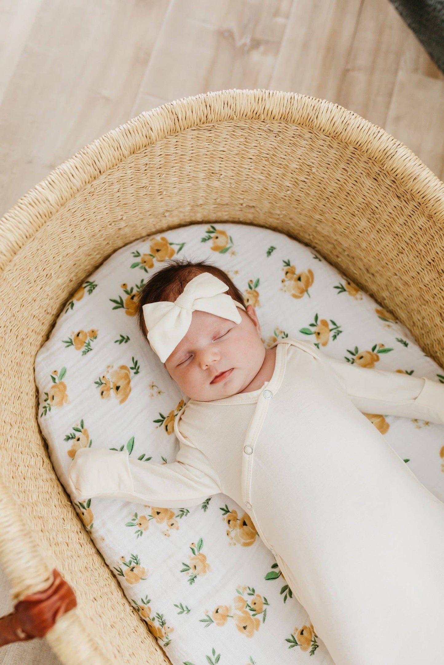 Yuma Newborn Knotted Gown | Copper Pearl