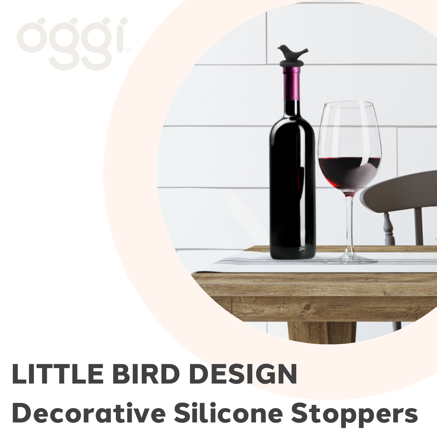 Little Bird Silicone Bottle Stopper Set of 2 | Oggi