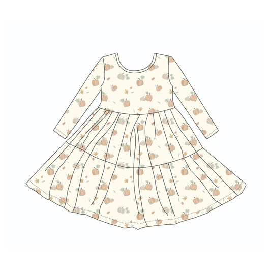 Bamboo Pumpkin Twirl Dress | Emi Lei