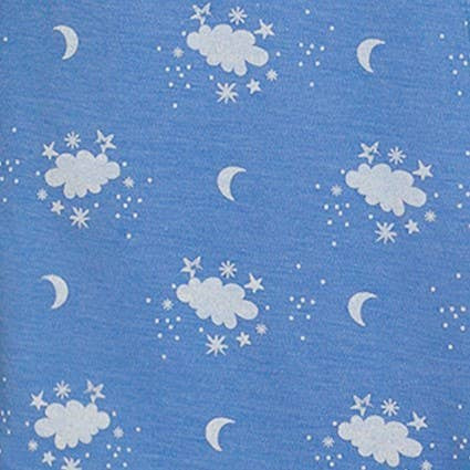 Blue Clouds Footed Romper | Feather Baby