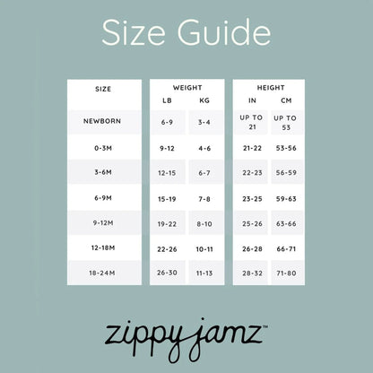 Footed 2 Zip Romper (Various Prints) | Zippy Jamz