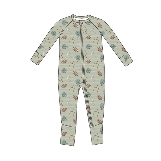 Bamboo Convertible Football Romper | Emi Lei