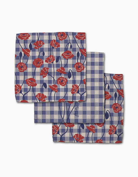Forever Free Poppies Dishcloth Set | Geometry