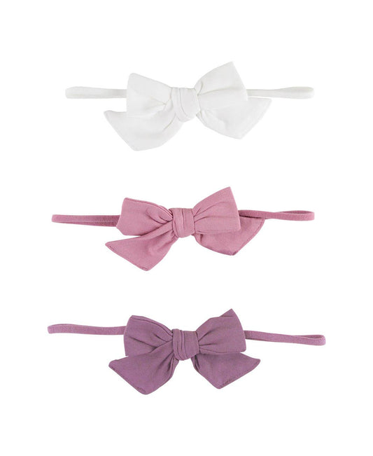 Pink 3-Pack Bow Headbands | RuffleButts + RuggedButts