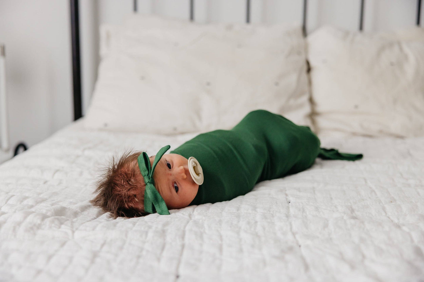 Alder Ribbon Baby Bow | Copper Pearl