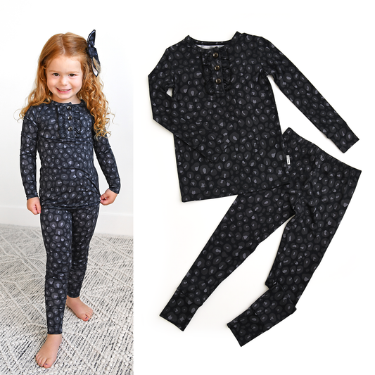 Ash Black Leopard Lounge Set | Gigi & Max