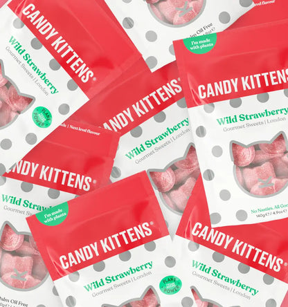 Vegan Wild Strawberry Gummy Candy | Candy Kittens