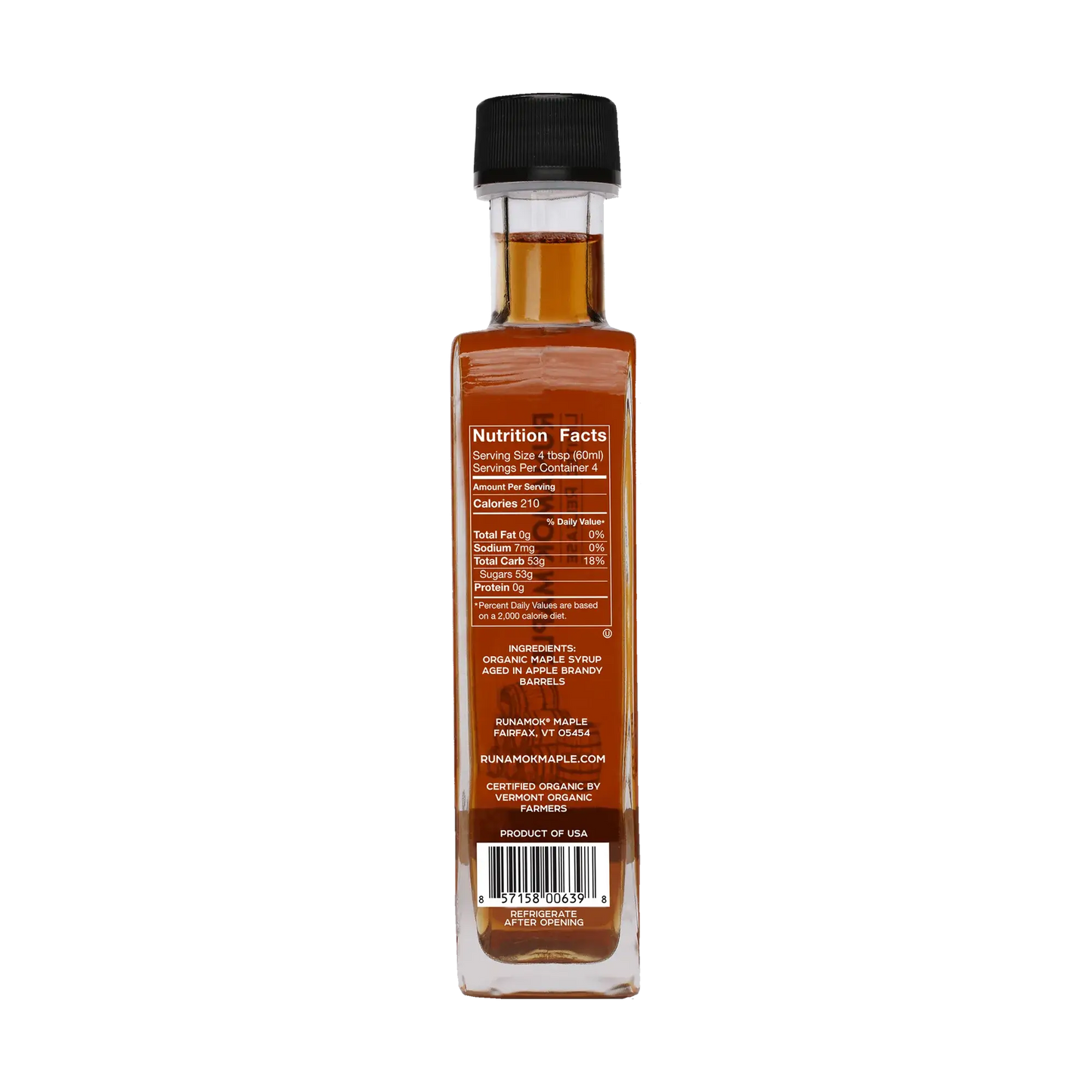 Apple Brandy Barrel-Aged Organic Maple Syrup | Runamok